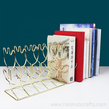 Wire bookstand iron art bookshelf metal magazine rack